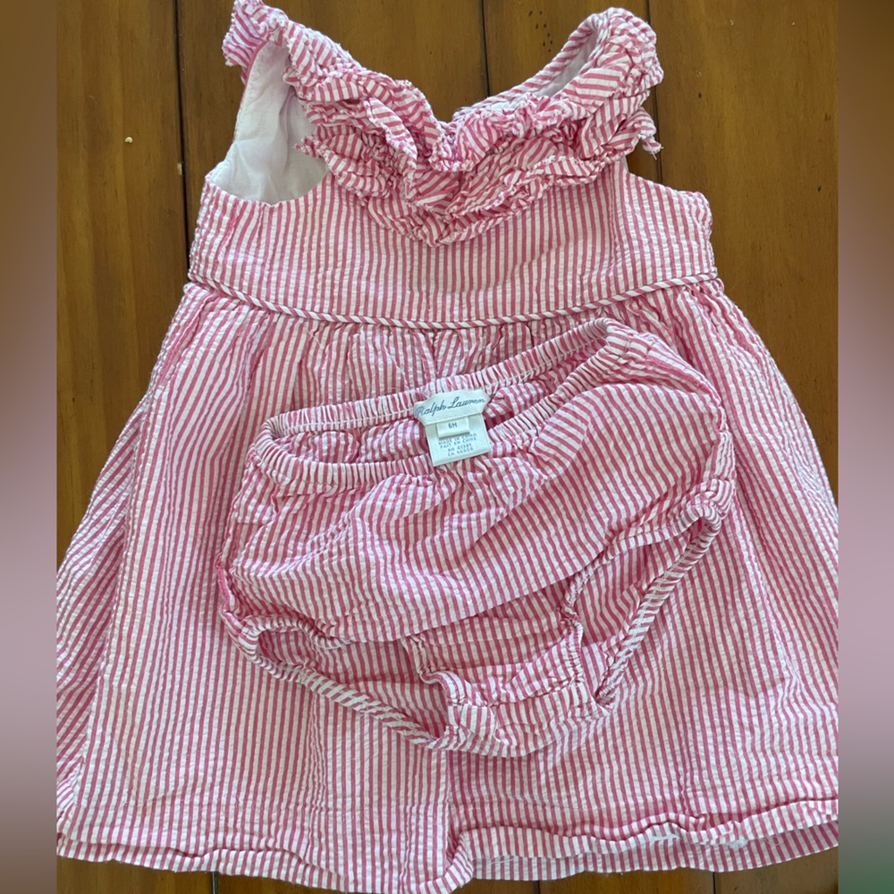 Ralph Lauren seersucker baby dress